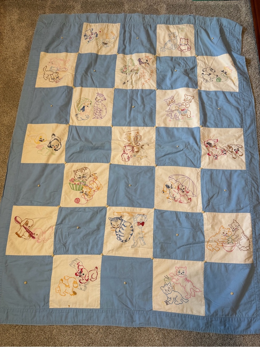Handmade Vintage Baby Quilt